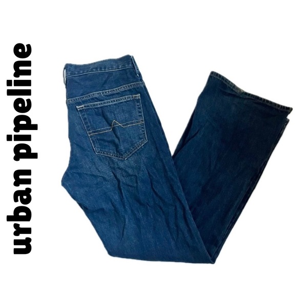 Urban Pipeline β’ vintage retro Y2K dark blue denim bootcut jeans - Picture 1 of 14